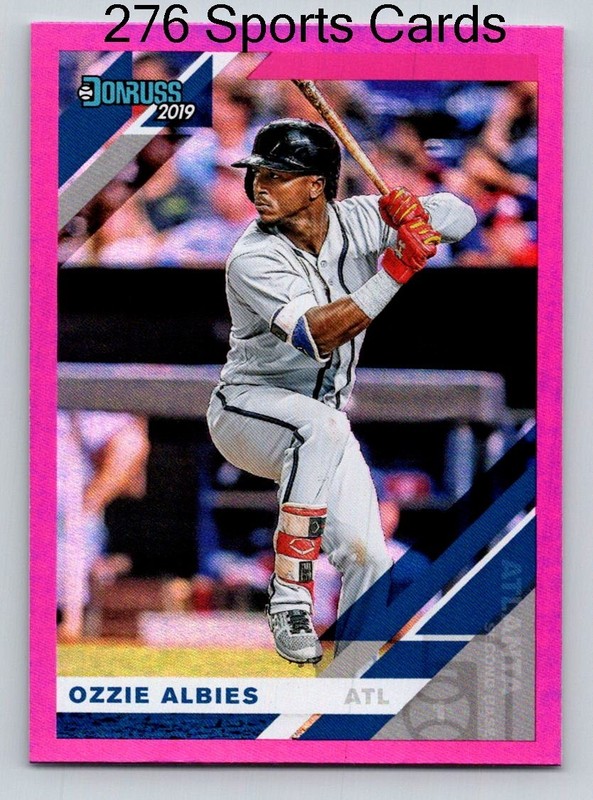 2019 Donruss Holo Pink #156 Ozzie Albies Atlanta Braves