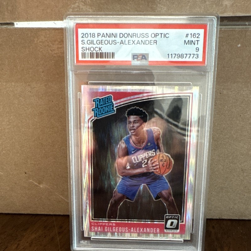 Panini 2018-19 Donruss Optic Shock Shai Gilgeous-Alexander #162 Rookie! PSA 9