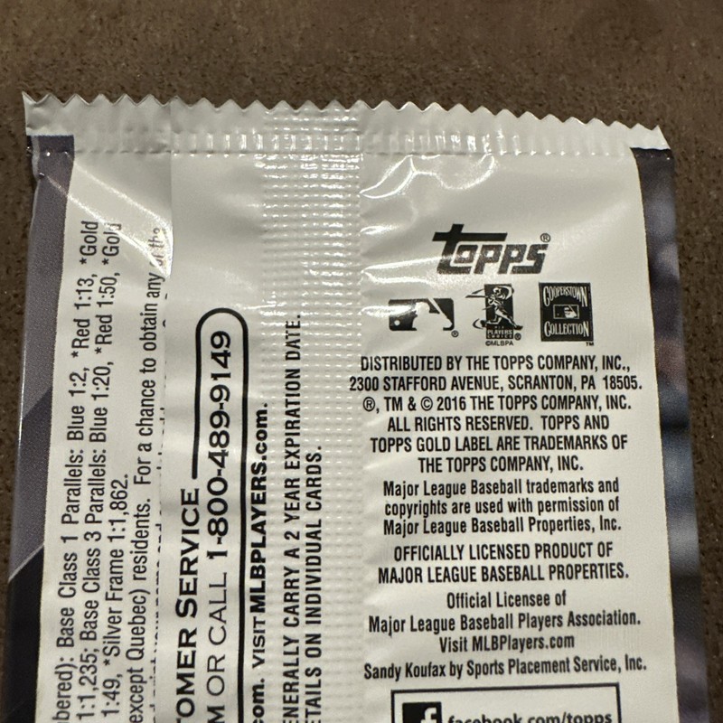 Unopened 2016 Topps Gold Label Baseball Pack Sealed 2016 Topps Gold Label New gallery