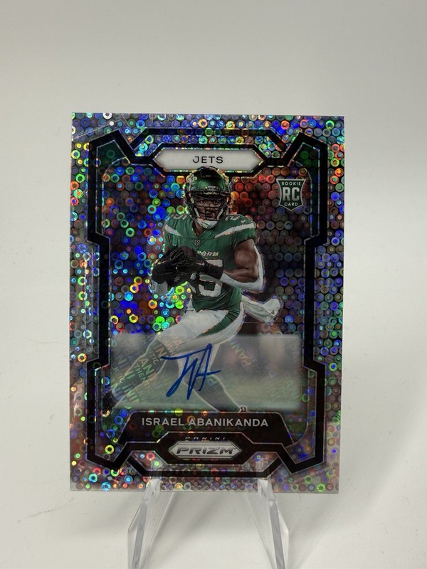 2023 Prizm Israel Abanikanda No Huddle Prizm Rookie Autograph Auto #379