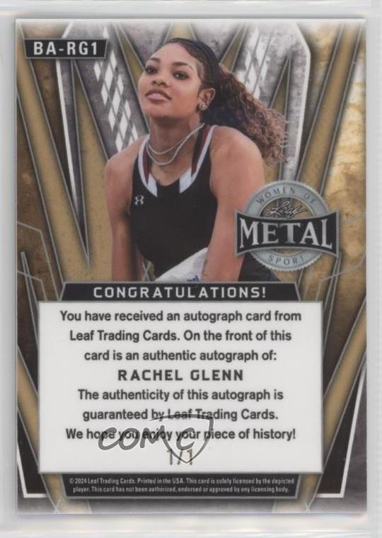 2024 Leaf Metal Women of Sport Black Prismatic 1/1 Rachel Glenn #BA-RG1 Auto wu0 gallery