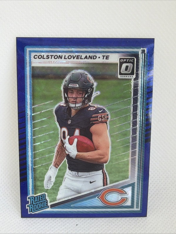 2025 Panini Donruss Rated Rookie Colston Loveland #310 Optic Scope Blue Bears
