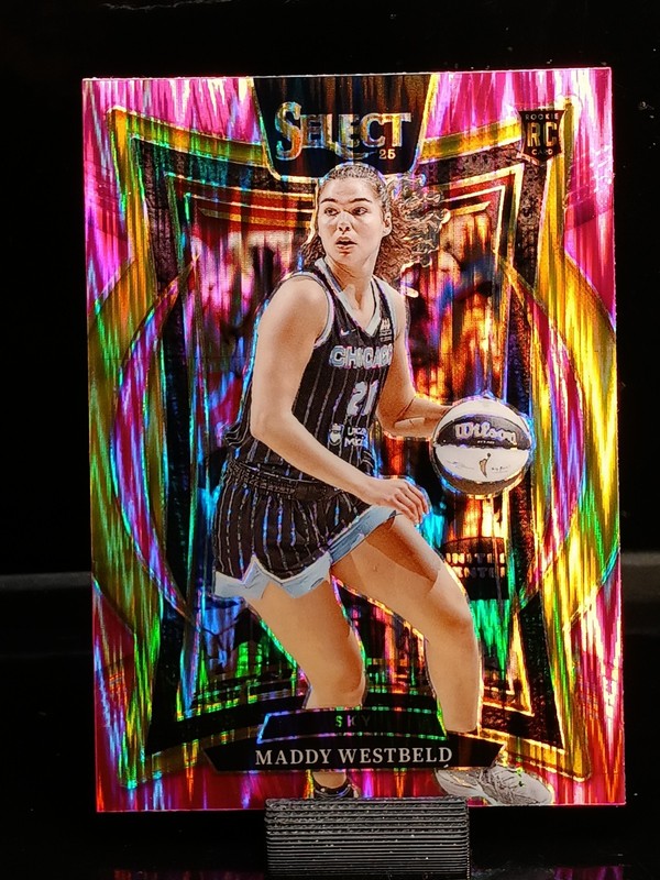 2025 Select Pink Flash Prizm #95 Maddy Westbeld Chicago Sky Rookie