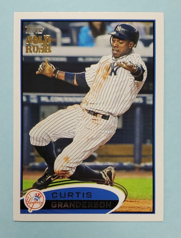 2012 Topps Curtis Granderson Gold Rush Stamped Promo #290 Card