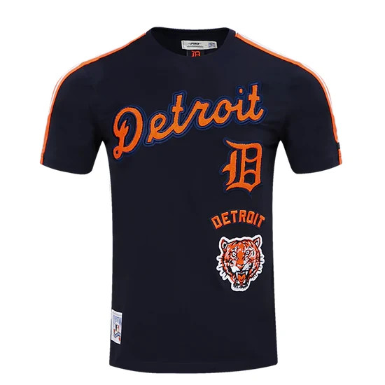Pro Standard – MLB Detroit Tigers Retro Classic Men’s Striped Top – Navy/Orange