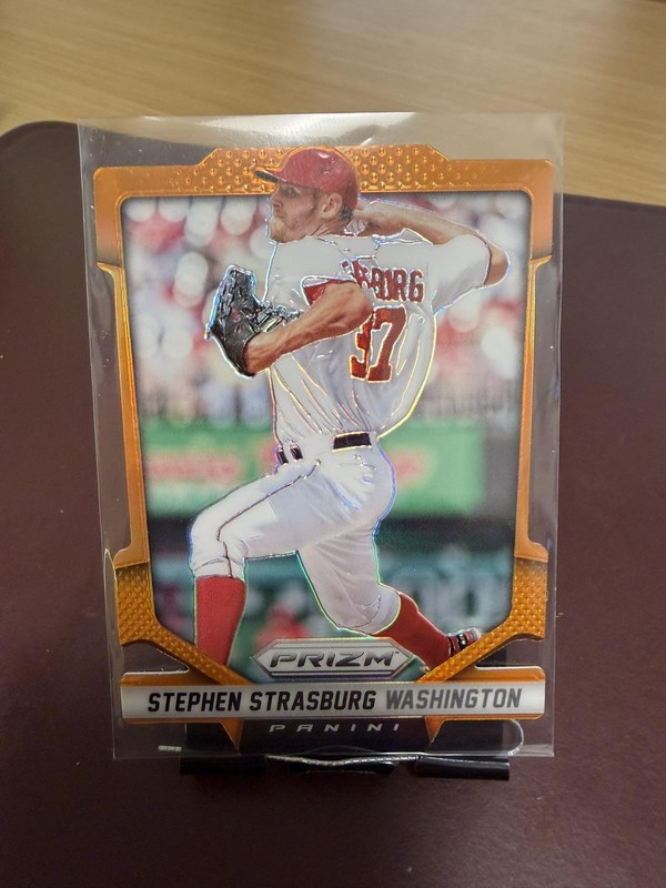 2014 Panini Prizm #1 Stephen Strasburg Prizms Orange Die Cut #/60