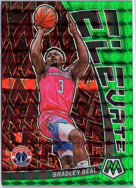 2022-23 Panini Mosaic #23 Bradley Beal Elevate Mosaic Green