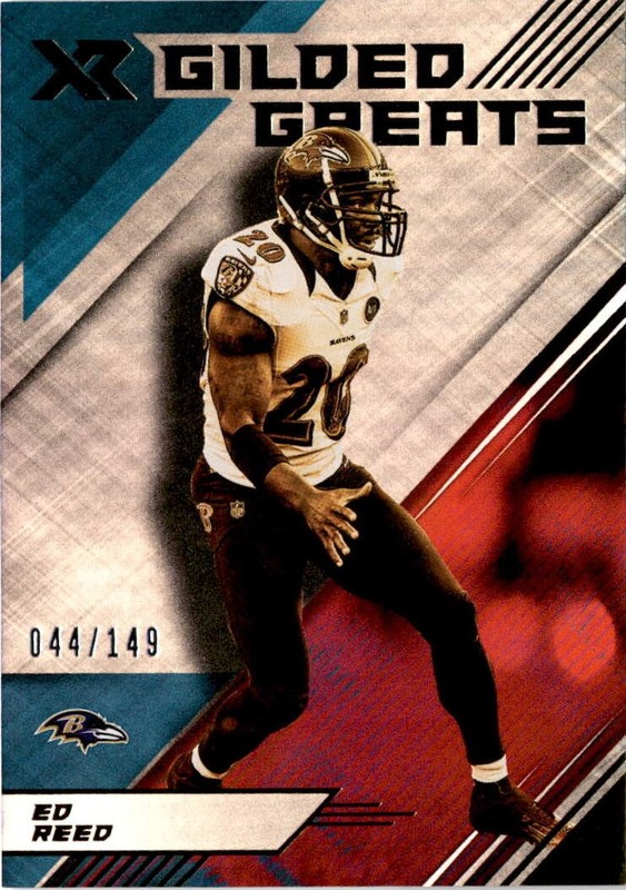 2019 Panini XR #GG-3 Ed Reed Gilded Greats #/149 Baltimore Ravens