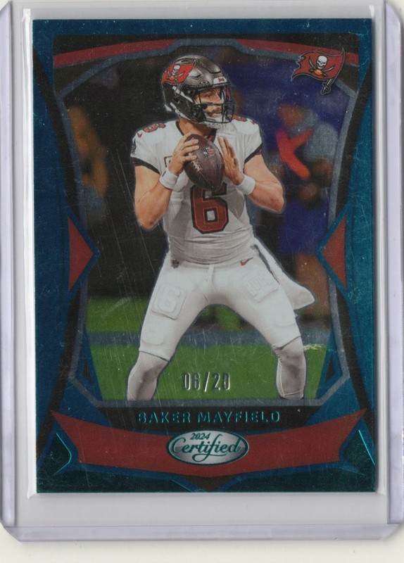 2024 Panini Certified – Baker Mayfield #11 Mirror Teal /20 #6 JERSEY MATCH