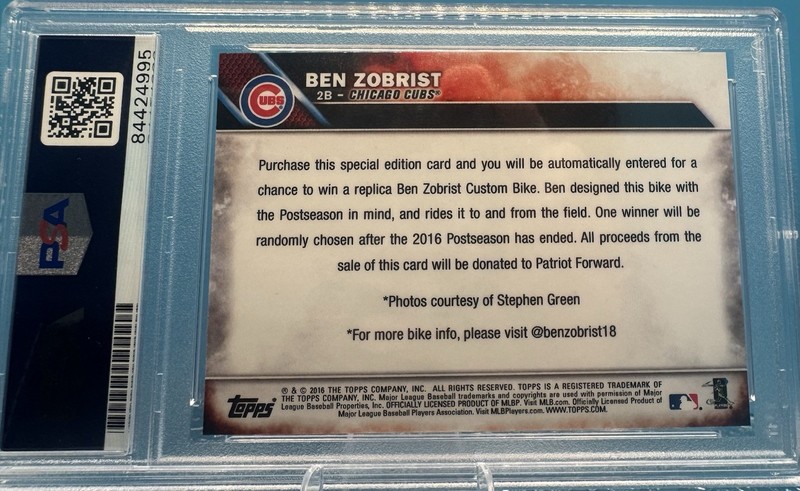 2016 Topps - Ben Zobrist #447 World Series MVP Auto PSA 10 gallery