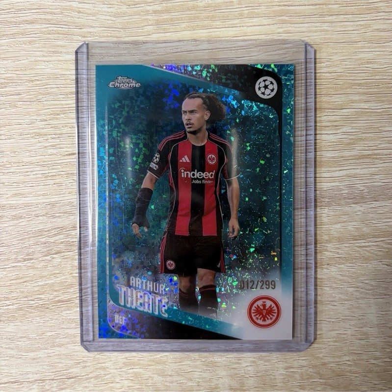 Topps 2025-26 UEFA Club Arthur Theate Blue Foil #119 Eintracht Frankfurt /299