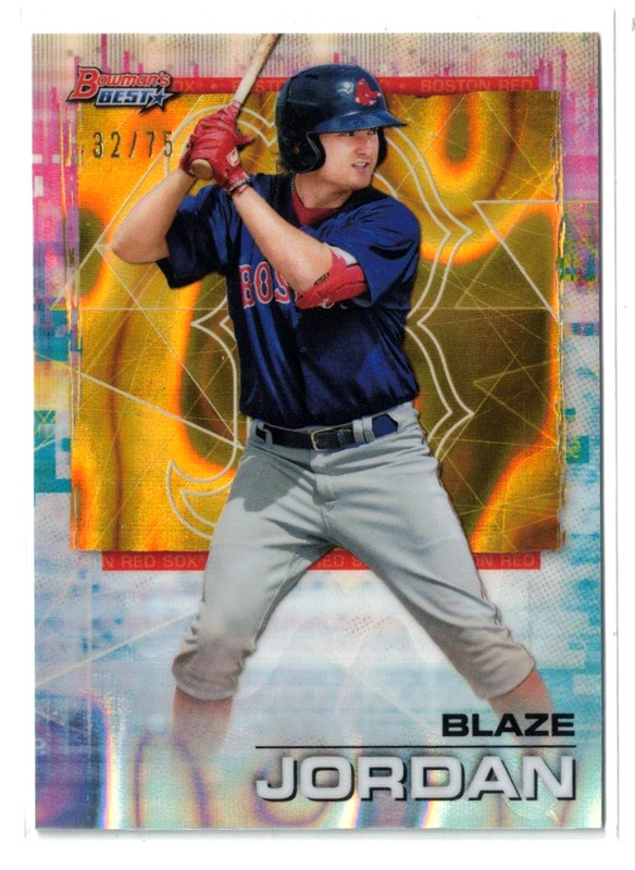 2021 Bowman’s Best GOLD Lava RC Blaze Jordan #22! Cardinals! TRUE Rookie /75