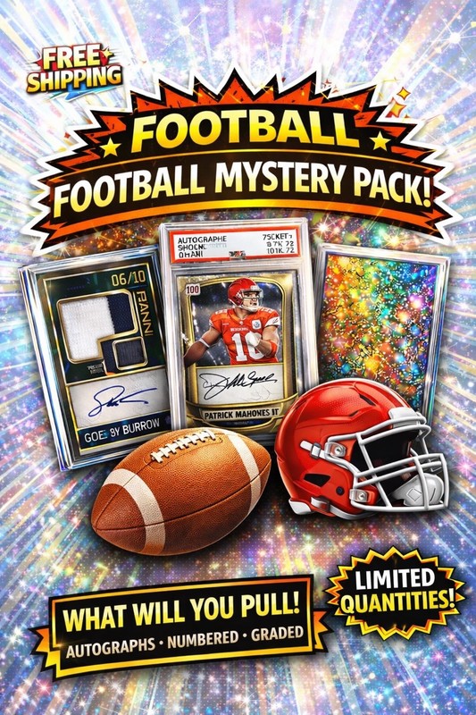 Sports Card Mystery Packs - Pick Your Sport: FOOTBALL, BASEBALL or BASKETBALL gallery