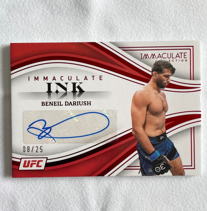 2023 UFC Panini Immaculate Collection Beneil Dariush Immaculate Ink Auto /25