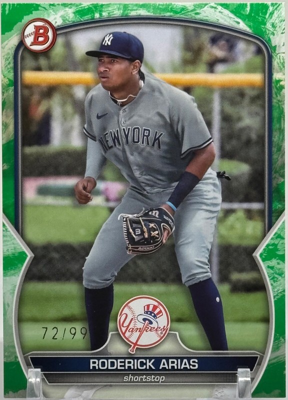 2023 Bowman Roderick Arias Green Pattern Parallel /99 Paper Prospect #BP-135