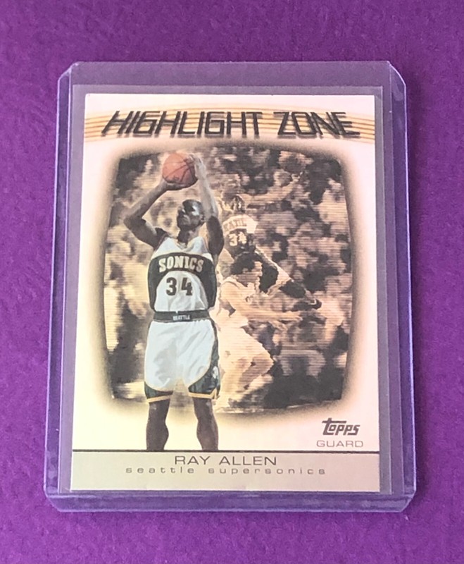 2003-04 Topps Highlight Zone Insert Ray Allen #HZ-11 Sonics HOF F