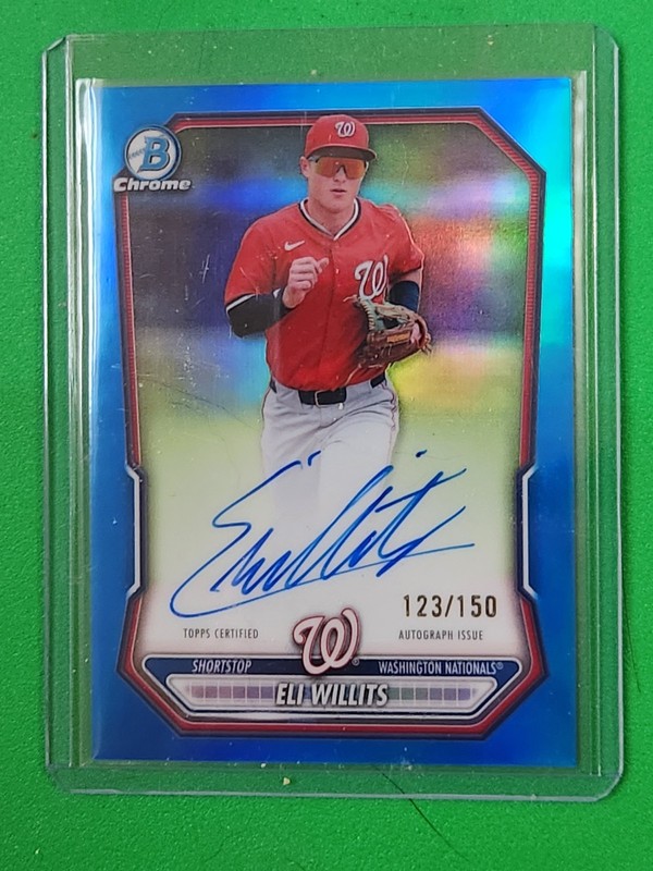 2026 Bowman Eli Wilits True Blue Chrome Auto /150