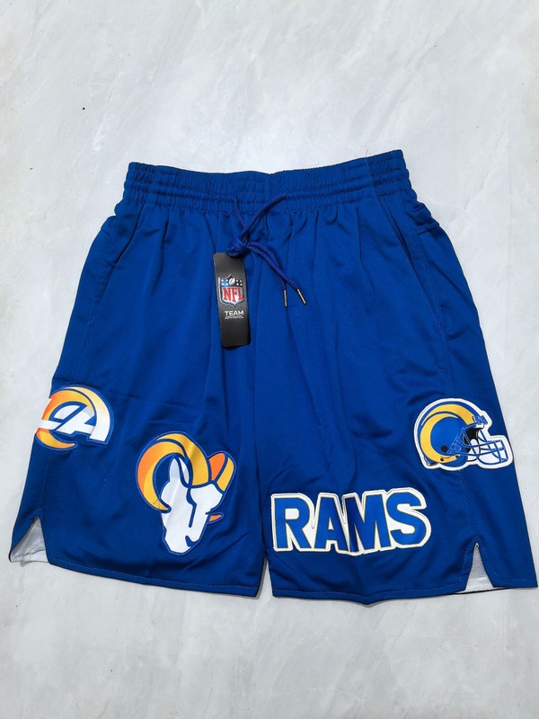 2025 New Los Angeles Rams NFL Men Blue Pockets stitched Shorts Size US