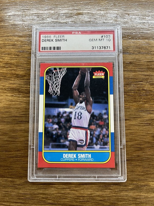 1986 Fleer #103 Derek Smith PSA 10 Clippers
