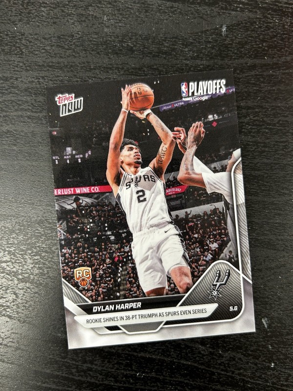 2025-26 Topps Now NBA Playoffs #297 Dylan Harper San Antonio Spurs RC PR: 3394
