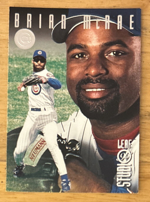 1996 Donruss Leaf Studio Brian McRae Baseball Card #148 Cubs OF Mid-Grade VG