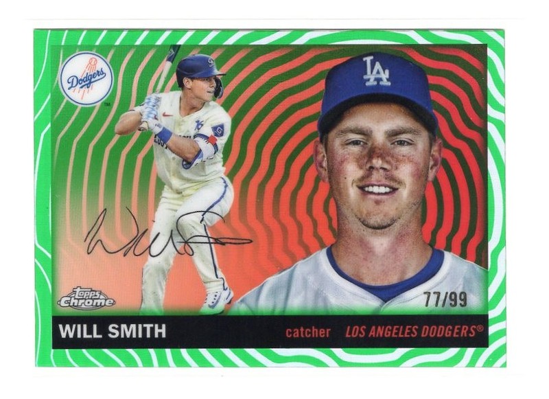 2025 Topps Chrome Platinum Will Smith /99 Green Vibrations Refractor Dodgers
