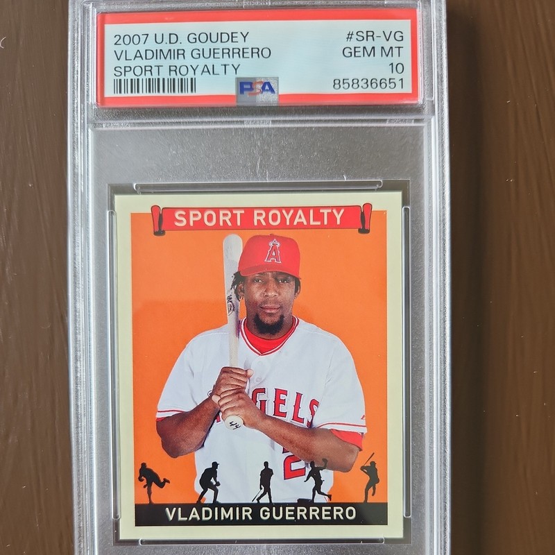 2007 UPPER DECK VLADIMIR GUERRERO GOUDEY SPORT ROYALTY #SR-VG PSA 10 SET BREAK