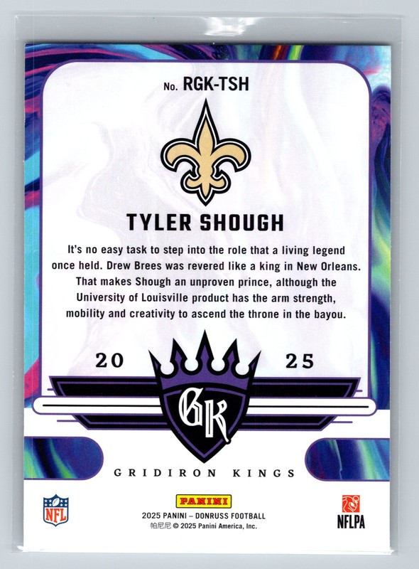 Tyler Shough 2025 Donruss #RGK-TSH gallery