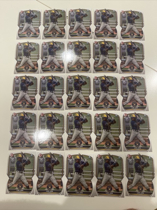 Lot Of 25 Cards 2023 Bowman (25 Count) 1st Luis Lara Base Paper #BP-100