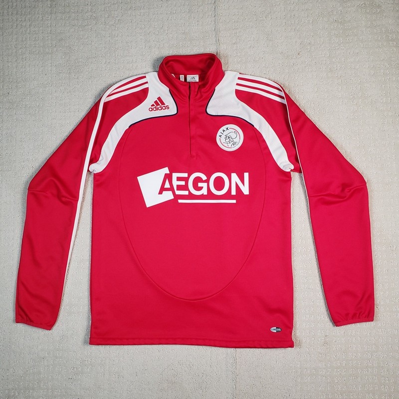 Ajax Amsterdam Sweater Jersey Mens Medium Adidas Soccer Training Dutch Football