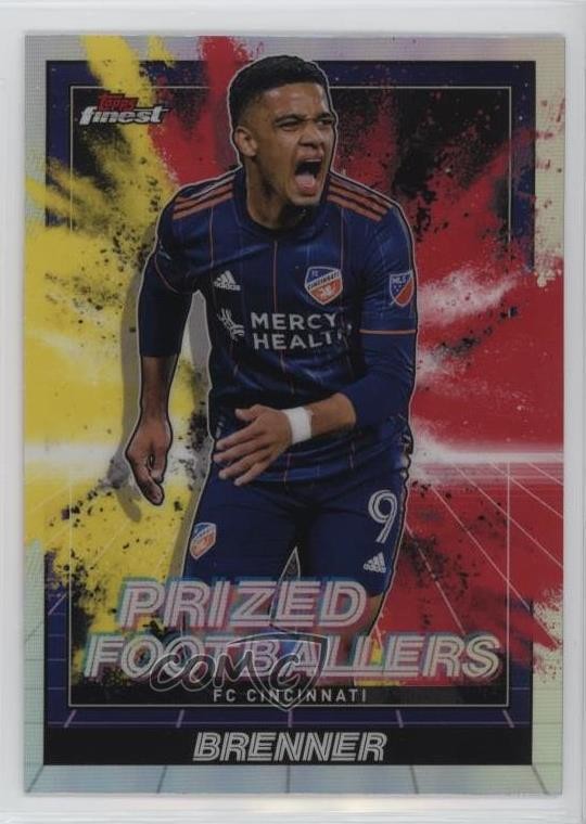 2022 Finest MLS Prized Footballers Fusion Yellow & Red Refractor Brenner p6a