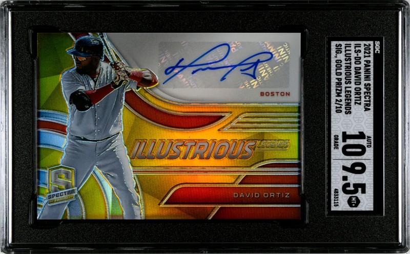 2021 Panini Prizm David Ortiz Signatures Gold /10 Auto SGC 9.5 Boston Red Sox