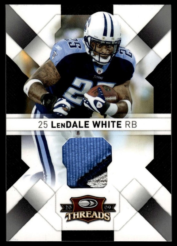 2009 Donruss Threads LenDale White Jerseys Prime #/50 Tennessee Titans SN,MEM