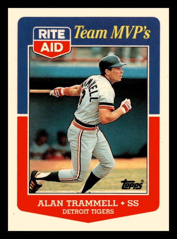 Alan Trammell HOF 1988 Topps Rite-Aid Team MVP’s #18 Tigers Centered Mint