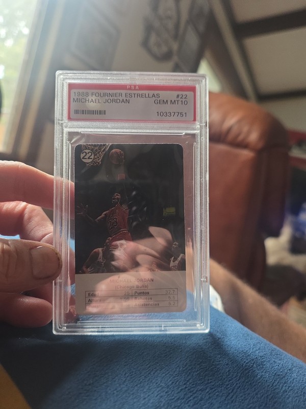 1988 Fournier Estrellas GAME CARD #22 Michael Jordan Chicago Bulls HOF PSA 10💥
