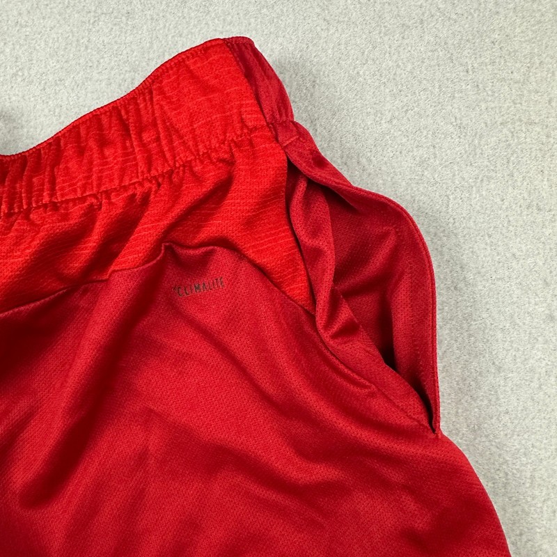 NC State Wolfpack Shorts Men Extra Large Red Solid Adidas NCAA Pockets XL gallery