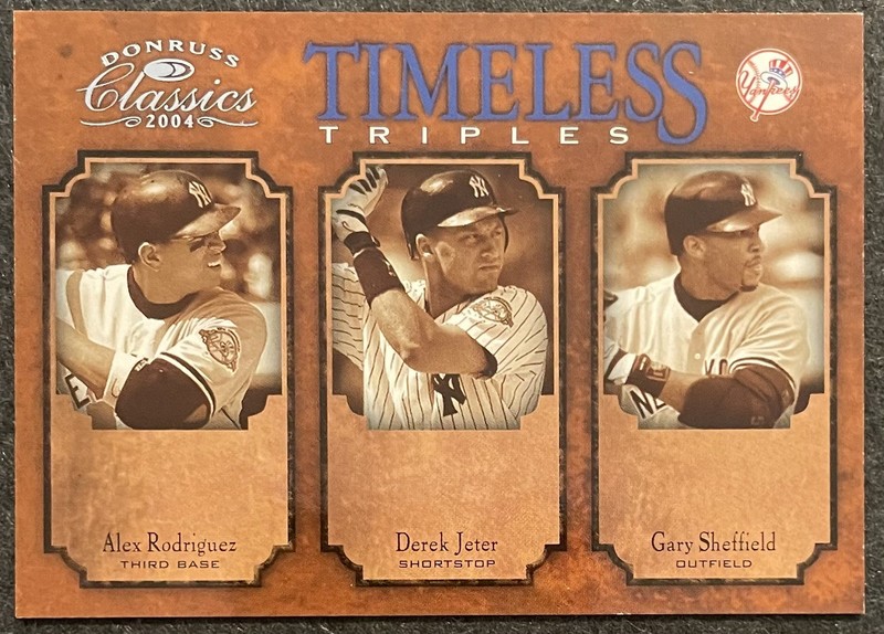 2004 Donruss Classics – Timeless Triples Jeter, Rodriguez, Sheffield #TT-6 /500