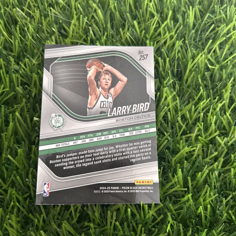 LARRY BIRD - 2024-25 Panini Prizm Black Legends #257 - Boston Celtics B17 gallery