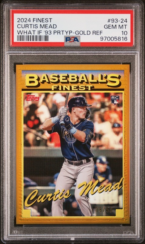 Curtis Mead 2024 Finest What If 93′ Prototype Gold Refractor /50 #93-24