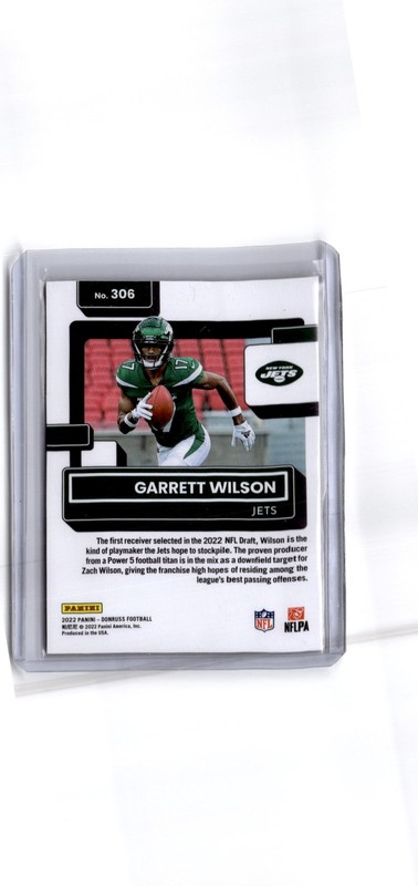 2022 Donruss #306 Garrett Wilson Premium Press Proof gallery