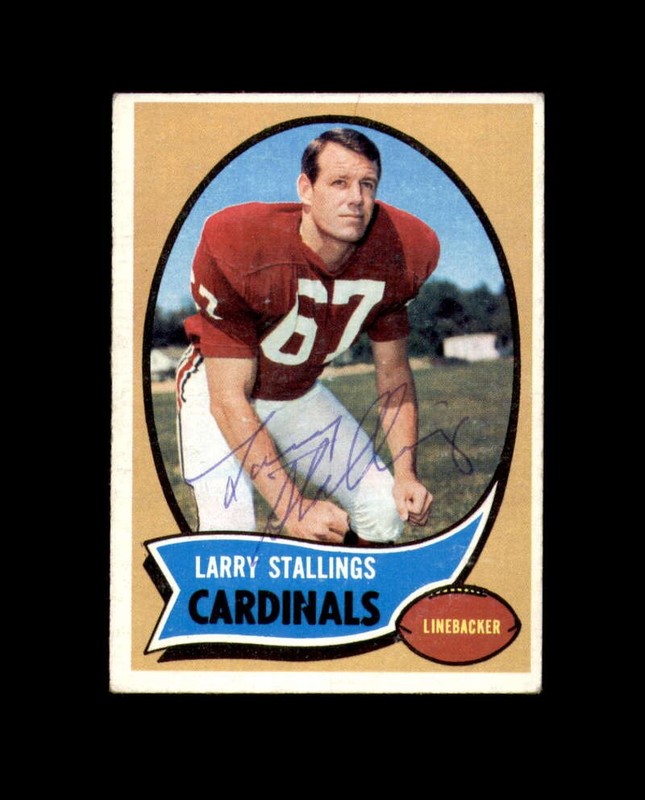 Larry Stallings Signed 1970 Topps St. Louis Cardinals Autograph