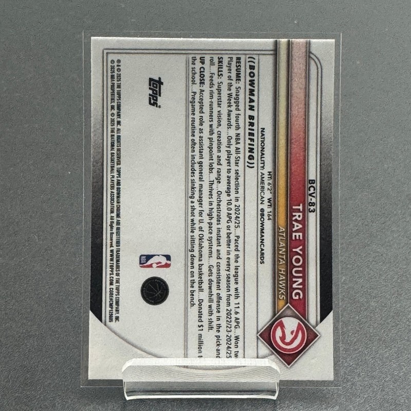 Trae Young Atlanta Hawks 2025-26 Bowman Chrome Topps Bowman Briefing Insert gallery