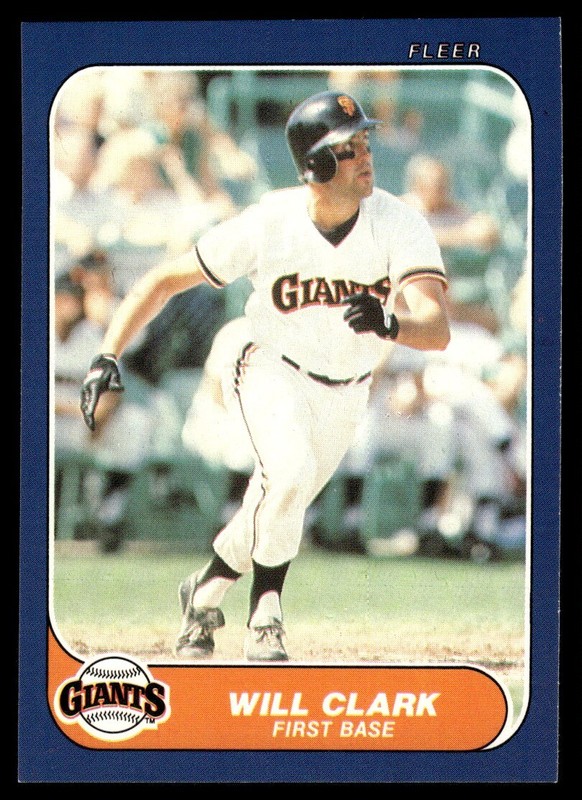 1986 Fleer Update Will Clark Rookie #U-25