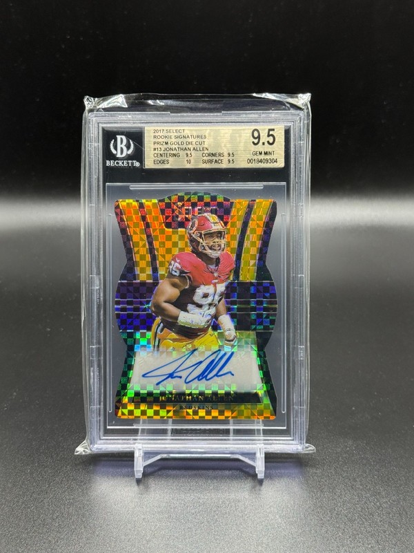 2017 Select Rookie Auto Gold Die Cut #2/10 Jonathan Allen BGS 9.5 Cincinnati
