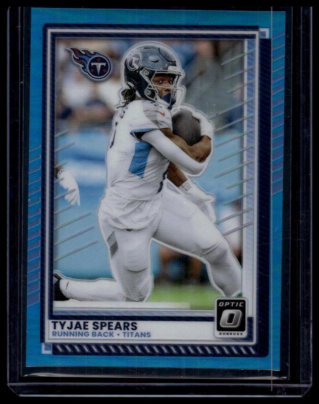 2025 Donruss Optic #172 Tyjae Spears Aqua #/349