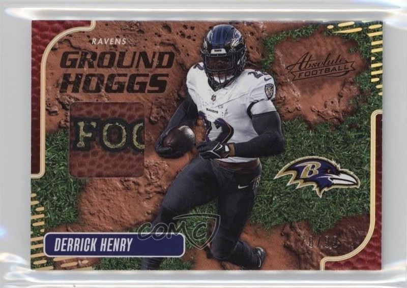 2024 Panini Absolute Ground Hoggs Materials Gold 78/99 Derrick Henry 04ys