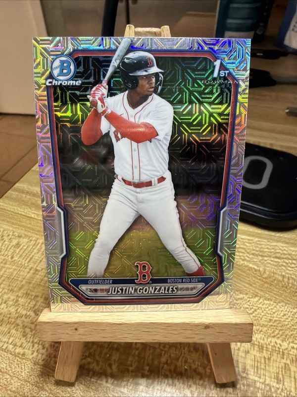 Bowman 2026 Justin Gonzales #BCP-141 Chrome Mojo Refractor Bowman 1st Red Sox