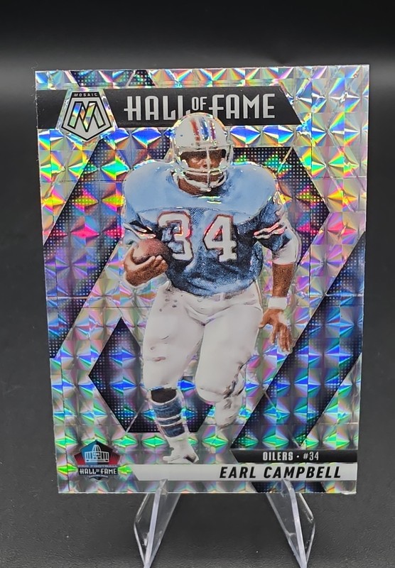 2025 Panini Mosaic – Hall of Fame Earl Campbell #294 Mosaic Prizm
