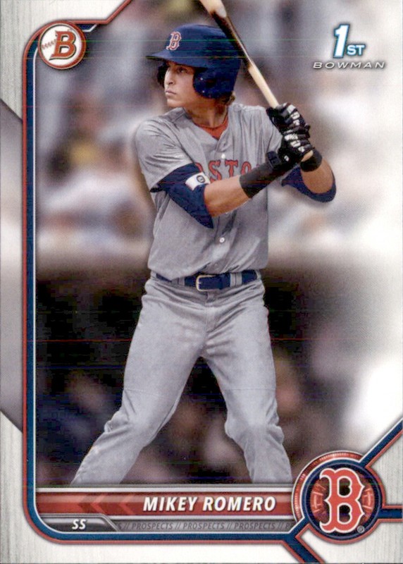 2022 BOWMAN DRAFT 1ST BOSTON RED SOX – MIKEY ROMERO #BD-42