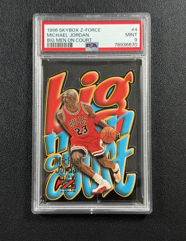 MICHAEL JORDAN PSA 9 1996-97 SKYBOX Z-FORCE #4 BIG MAN ON COURT BULLS 6670